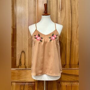 NWT Roxy Rose-Embroidered Tank Top, XS, Hobie, Waves of Valley